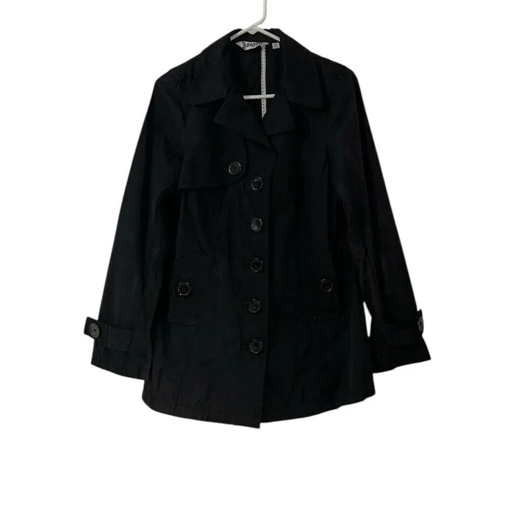 Jou jou Black Cotton Blend Jacket(Size Medium)